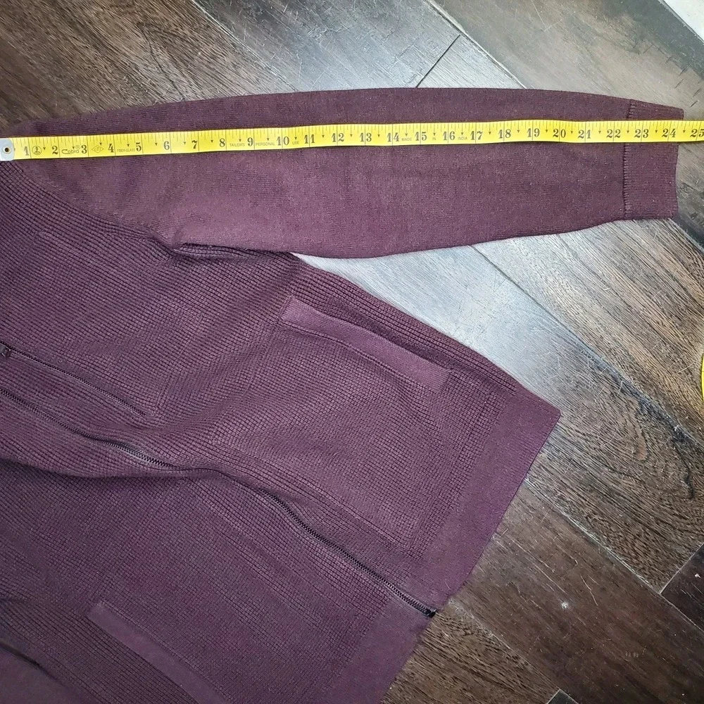 Banana Republuc Full Zip Mock Neck Sweater Bergundy Size Large